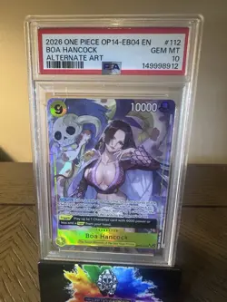One Piece Boa Hancock OP14-112 English Alternate Art PSA10 - Image 1