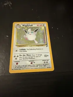 Pokemon TCG Wigglytuff Holo Rare Card 19/130 Base Set 2, Near Mint Condition - Image 1