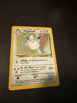 Pokemon TCG Wigglytuff Holo Rare Card 19/130 Base Set 2, Near Mint Condition - Image 3