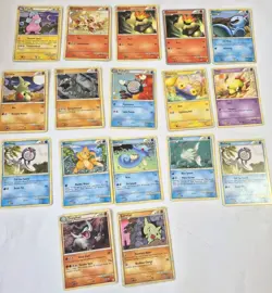 17 Card Lot HeartGold SoulSilver Regular Non Holo Pokemon Common Uncommon - Image 1