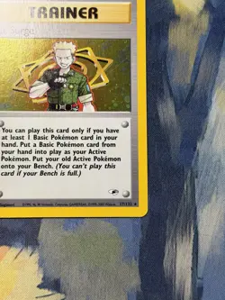 Pokemon Card Lt. Surge Gym Heroes Unlimited WOTC Holo Rare 17/132 006 LP - Image 3