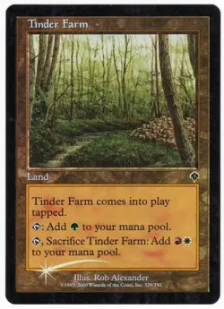 Tinder Farm 2000 Invasion FOIL Colorless Common Land MTG NM AZ1 - Image 1
