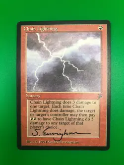 **Chain Lightning Artist Proof Signed** MTG Legends Signed by Sandra Everingham - Image 1