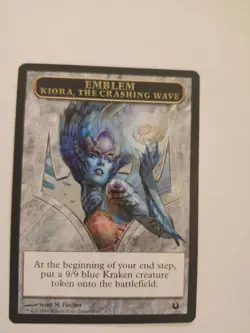 MTG Emblem - Kiora, The Crashing Wave - *ACTUAL PHOTO* - Image 1