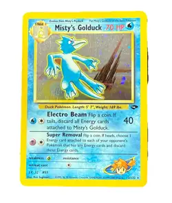 Pokemon TCG Misty's Golduck Gym Challenge Holographic Card - Image 4