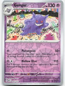 Gengar 094/165 Rare 151 Pokemon Reverse Holo Near Mint - Image 1