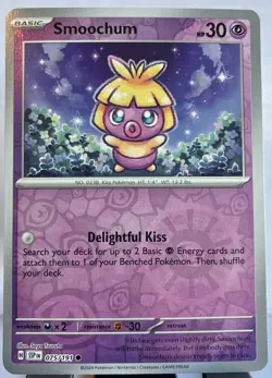 🔮 Pokemon TCG Smoochum 75/191 Reverse Holo Common Surging Sparks NM/OB EN 🔮 - Image 1