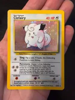 Clefairy Holo Rare Base Set (5/102) Pokemon NM - Image 1