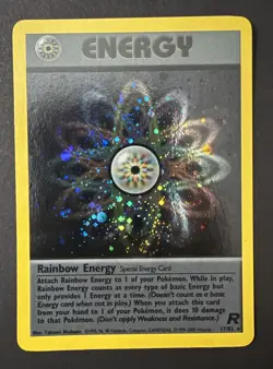 Pokemon TCG Rainbow Energy 17/82 Team Rocket Holo Rare Unlimited English - Image 1