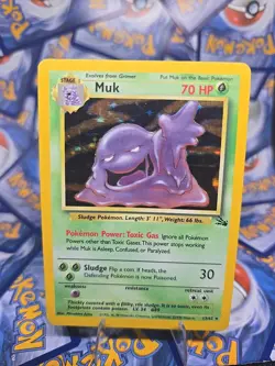 Pokemon TCG Fossil Muk Holo Rare 13/62 LP - Image 1