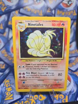 Pokemon TCG Ninetales Base Set Holo Rare 12/102 LP/MP - Image 1