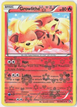 Growlithe RC4/RC25 Holo Legendary Treasures: Radiant Collection Pokemon Holo MP - Image 1