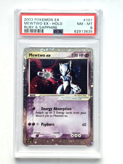 Pokemon Mewtwo Ex - Holo - 101/109 - PSA 8 - Image 1