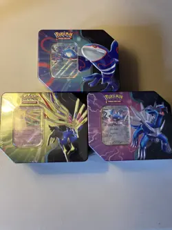 Pokemon TCG Azure Legends Tin Complete Set of 3 Kyogre Dialga New Factory Sealed - Image 2