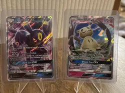 Umbreon 80/149 & Mimikyu GX 149/214 Pokemon Card Lot - Image 1