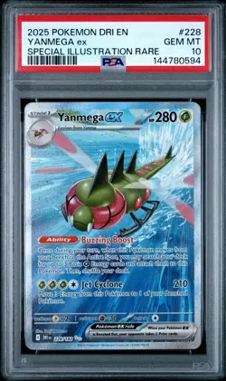 Pokemon Yanmega ex #228 Sv10: Destined Rivals Special Illustration Holo PSA 10 - Image 1