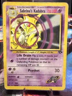 Sabrina's Kadabra 70HP Gym Challenge 58/132 Uncommon Regular Pokemon TCG - Image 1