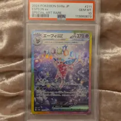 Pokemon Espeon ex 211/187 Sv8a Terastal Fest Special Art Rare Holo PSA 10 JP - Image 1