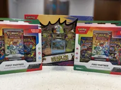 Pokemon TCG First Partner illustration Collection x2 & Deluxe Pin Collection - Image 1