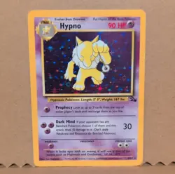 Fossil Hypno 8/62 Holo Rare Stage 1 90 HP English Unlimited Pokemon TCG - Image 1