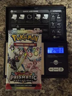 Pokemon Prismatic Evolutions VERY HEAVY 24.01g New Sealed Booster Pack God PackU - Image 1