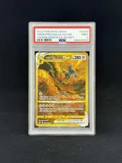 2023 POKEMON SWSH CROWN ZENITH SECRET FULL ART/ORIGIN FORME DIALGA VSTAR PSA 9 - Image 1