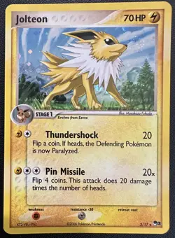 Jolteon 3/17 Holo Rare POP Series 3 2006 Pokemon TCG - Image 1