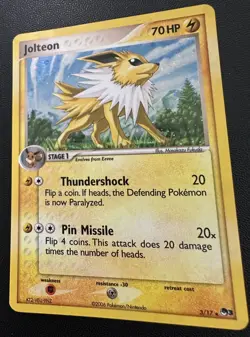 Jolteon 3/17 Holo Rare POP Series 3 2006 Pokemon TCG - Image 3