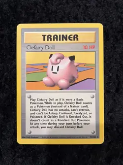 Clefairy Doll 70/102 Pokemon TCG Base Set Trainer Unlimited Rare, NM Condition - Image 1