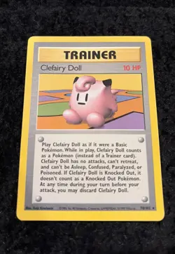 Clefairy Doll 70/102 Pokemon TCG Base Set Trainer Unlimited Rare, NM Condition - Image 2