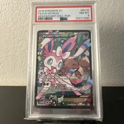 2016 POKEMON XY GENERATIONS RADIANT COLL PORTUGUESE FULL ART/SYLVEON EX PSA 8 - Image 1