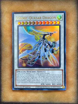 Yugioh Cosmic Quasar Dragon DUNE-EN037 Ultra Rare 1st Ed NM - Image 1