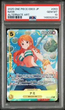 2025 One Piece Japanese Eb03-Extra Booster -Heroines Edition- NAMI #053 PSA10 - Image 1