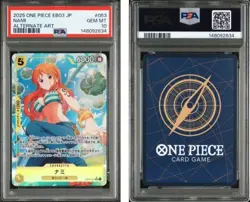 2025 One Piece Japanese Eb03-Extra Booster -Heroines Edition- NAMI #053 PSA10 - Image 3