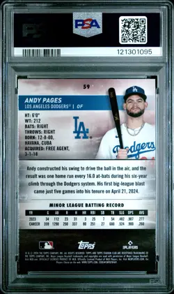 2024 TOPPS STADIUM CLUB CHROME #59 ANDY PAGES PSA 10 - Image 2