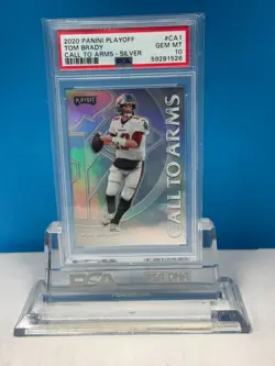 2020 Playoff Call to Arms Tom Brady #CA-1 Silver Prizm PSA 10 - Image 1