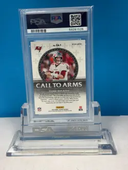 2020 Playoff Call to Arms Tom Brady #CA-1 Silver Prizm PSA 10 - Image 2