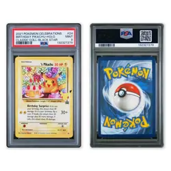 Birthday Pikachu-Holo Pokemon Celebrations Classic Collection 2021 #24 PSA 9 - Image 3