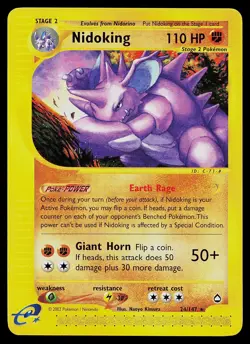 Pokemon Card - Nidoking Aquapolis 24/147 Rare - Image 1