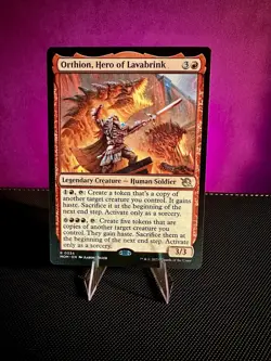 MTG Orthion, Hero of Lavabrink March of the Machine, Regular Rare Card 0334 - Image 1