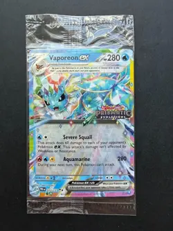 Pokemon Card Vaporeon EX 023/131 Prismatic Evolutions Stamp Sealed - Image 1