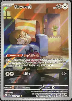 Skwovet 222/198 SV01: Scarlet & Violet Base Set Holo - Pokemon Card - Image 1