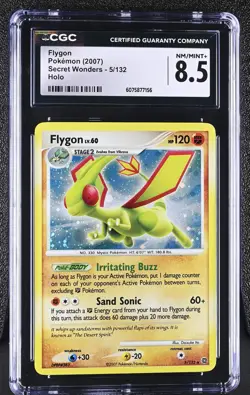 CGC 8.5 Flygon 2007 Secret Wonders 5/132 Holo Pokemon Card - Image 1