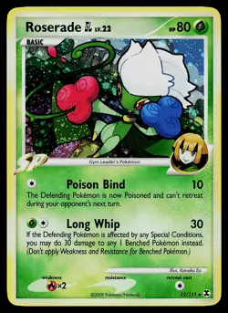 Pokemon Card - Roserade GL Rising Rivals 12/111 Holo Rare - Image 1