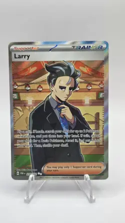 Pokemon TCG Larry 235/182 Sv04: Paradox Rift Ultra Rare Trainer Holo Card - Image 1