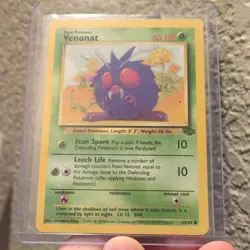 Pokemon Venonat Jungle 63/64 Regular Unlimited Common 1999 English TCG Card - Image 1