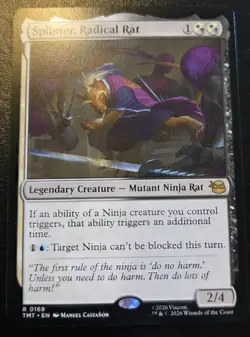Splinter, Radical Rat 0169 Rare Teenage Mutant Ninja Turtles MTG - Image 1