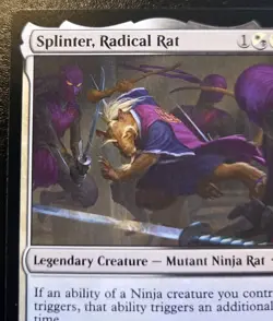 Splinter, Radical Rat 0169 Rare Teenage Mutant Ninja Turtles MTG - Image 2