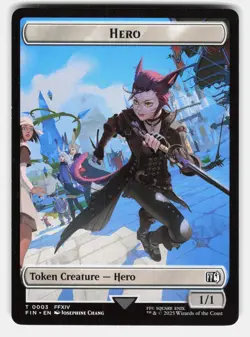 HERO (0003) // HERO (0009) DOUBLE-SIDED TOKEN - Magic: The Gathering - Solan LP - Image 1