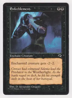 Enfeeblement Proof HP Tempest Artist D. Alexander Gregory 1997 WOTC MTG Magic AP - Image 1